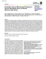 Irradiation induced biochemical changes in human mandibular bone