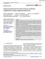Lessons learned from two clinical trials on nutritional supplements to reduce aggressive behaviour