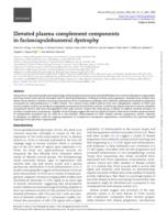 Elevated plasma complement components in facioscapulohumeral dystrophy