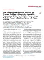 Final safety andhHealth-related quality of lIfe results of the phase 2/3 Act.In.Sarc study with preoperative NBTXR3 plus radiation therapy versus radiation therapy in locally advanced soft-tissue sarcoma