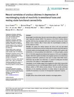 Neural correlates of anxious distress in depression