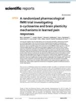 A randomized pharmacological fMRI trial investigating d-cycloserine and brain plasticity mechanisms in learned pain responses