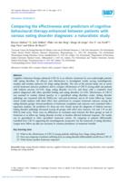 Comparing the effectiveness and predictors of cognitive behavioural therapy-enhanced between patients with various eating disorder diagnoses