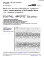 Effectiveness of an online self-help program, expert-patient support, and their combination for eating disorders