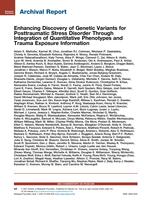 Enhancing discovery of genetic variants for posttraumatic stress disorder through integration of quantitative phenotypes and trauma exposure information