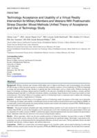 Technology acceptance and usability of a virtual reality intervention for military members and veterans with posttraumatic stress disorder