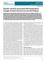Genetic variants associated with longitudinal changes in brain structure across the lifespan