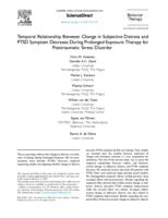 Temporal relationship between change in subjective distress and PTSD symptom decrease during prolonged exposure therapy for posttraumatic stress disorder