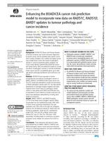 Enhancing the BOADICEA cancer risk prediction model to incorporate new data on RAD51C, RAD51D, BARD1 updates to tumour pathology and cancer incidence