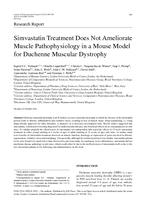 Simvastatin treatment does not ameliorate muscle pathophysiology in a mouse model for Duchenne muscular dystrophy