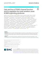 Gain and loss of TASK3 channel function and its regulation by novel variation cause KCNK9 imprinting syndrome