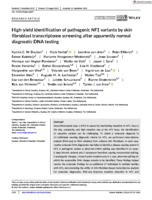 High-yield identification of pathogenic NF1 variants by skin fibroblast transcriptome screening after apparently normal diagnostic DNA testing