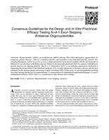 Consensus guidelines for the design and in vitro preclinical efficacy testing N-of-1 exon skipping antisense oligonucleotides