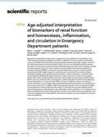 Age-adjusted interpretation of biomarkers of renal function and homeostasis, inflammation, and circulation in Emergency Department patients