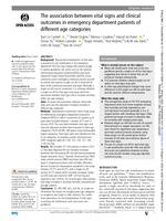 The association between vital signs and clinical outcomes in emergency department patients of different age categories