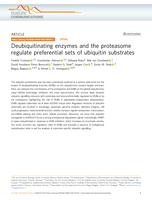 Deubiquitinating enzymes and the proteasome regulate preferential sets of ubiquitin substrates