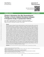 Change in hematoma size after dexamethasone therapy in chronic subdural hematoma subtypes