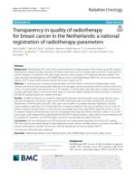 Transparency in quality of radiotherapy for breast cancer in the Netherlands