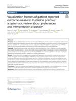 Visualization formats of patient-reported outcome measures in clinical practice: a systematic review about preferences and interpretation accuracy