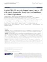 PredictCBC-2.0: a contralateral breast cancer risk prediction model developed and validated in similar to 200,000 patients