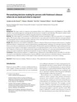 Personalizing decision-making for persons with Parkinson's disease