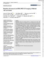 Baseline ultrasound and FDG-PET/CT imaging in Merkel cell carcinoma