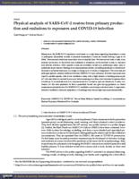 Physical analysis of SARS-CoV-2 routes: from primary production and emissions to exposures and COVID-19 infection