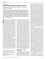 Combinatorial assembly and design of enzymes