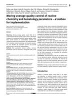 Moving average quality control of routine chemistry and hematology parameters
