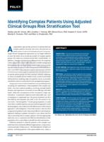 Identifying Complex Patients Using Adjusted Clinical Groups Risk Stratification Tool
