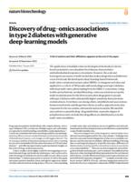 Discovery of drug-omics associations in type 2 diabetes with generative deep-learning models