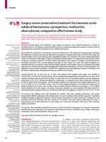 Surgery versus conservative treatment for traumatic acute subdural haematoma