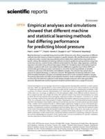 Empirical analyses and simulations showed that different machine and statistical learning methods had differing performance for predicting blood pressure