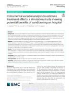 Instrumental variable analysis to estimate treatment effects