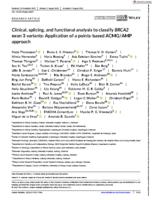 Clinical, splicing, and functional analysis to classify BRCA2 exon 3 variants