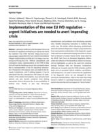Implementation of the new EU IVD regulation