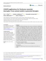 CRISPR applications for Duchenne muscular dystrophy