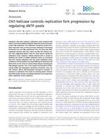 Chl1 helicase controls replication fork progression by regulating dNTP pools