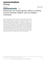 Differential and shared genetic effects on kidney function between diabetic and non-diabetic individuals