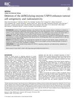 Deletion of the deISGylating enzyme USP18 enhances tumour cell antigenicity and radiosensitivity