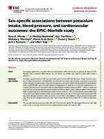 Sex-specific associations between potassium intake, blood pressure, and cardiovascular outcomes