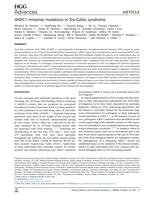 AHDC1 missense mutations in Xia-Gibbs syndrome