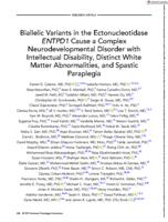 Biallelic Variants in the ectonucleotidase ENTPD1 cause a complex neurodevelopmental disorder with intellectual disability, distinct white matter abnormalities, and spastic paraplegia