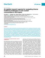 An applied research agenda for navigating diverse livelihood challenges in rural coastal communities in the tropics
