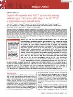 Impact of etoposide and ASCT on survival among patients aged < 65 years with stage II to IV PTCL