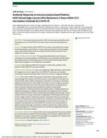 Antibody response in immunocompromised patients with hematologic cancers who received a 3-dose mRNA-1273 vaccination schedule for COVID-19