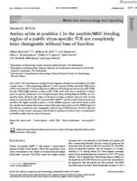 Amino acids at position 5 in the peptide/MHC binding region of a public virus-specific TCR are completely inter-changeable without loss of function