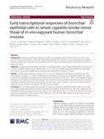 Early transcriptional responses of bronchial epithelial cells to whole cigarette smoke mirror those of in-vivo exposed human bronchial mucosa