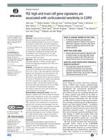 Th2 high and mast cell gene signatures are associated with corticosteroid sensitivity in COPD