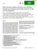 Host succinate inhibits influenza virus infection through succinylation and nuclear retention of the viral nucleoprotein